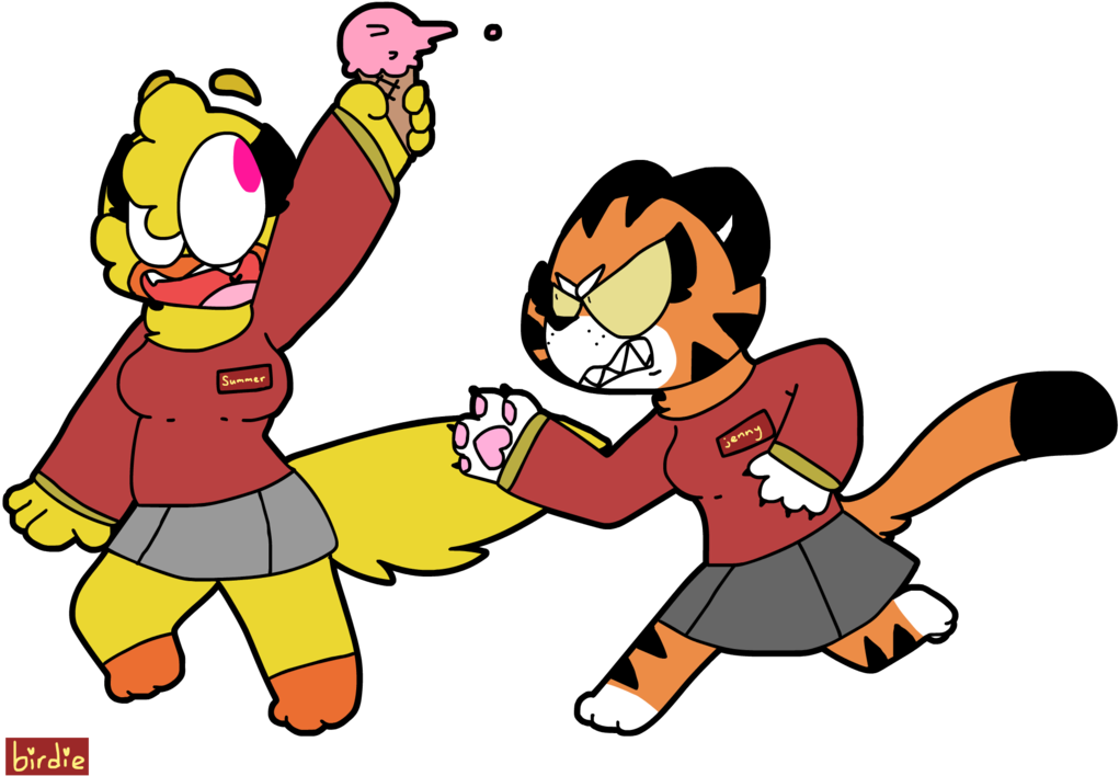 Summer And Jenny By Sansbirdie - Рисунок На Новый Год 2017 (1024x728)