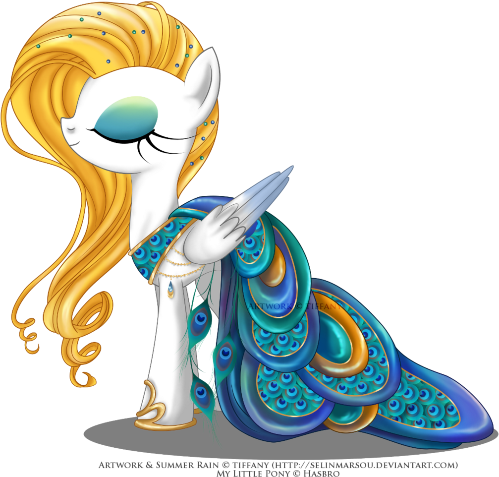 Peacock Gala Dress For Summer Rain By Selinmarsou - My Little Pony Gala Dress (1024x984)