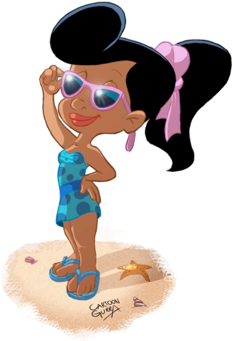 A Sunny Day At The Beach By Cartoongurra - Tiny Toon Adventures (500x776)