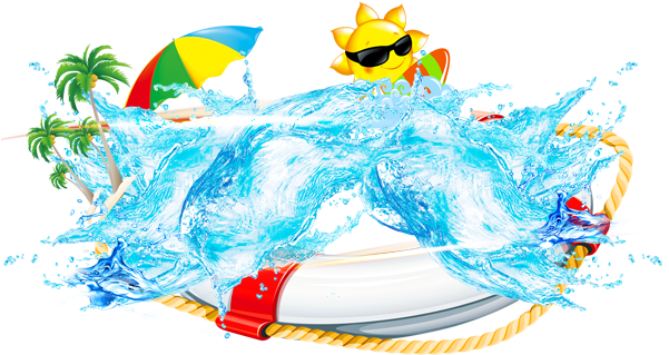 Summer Beach Poster Clip Art - Summer Beach Poster Clip Art (600x600)