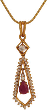 Maya Diamond Ruby Gold Pendant - Jewellery (480x480)