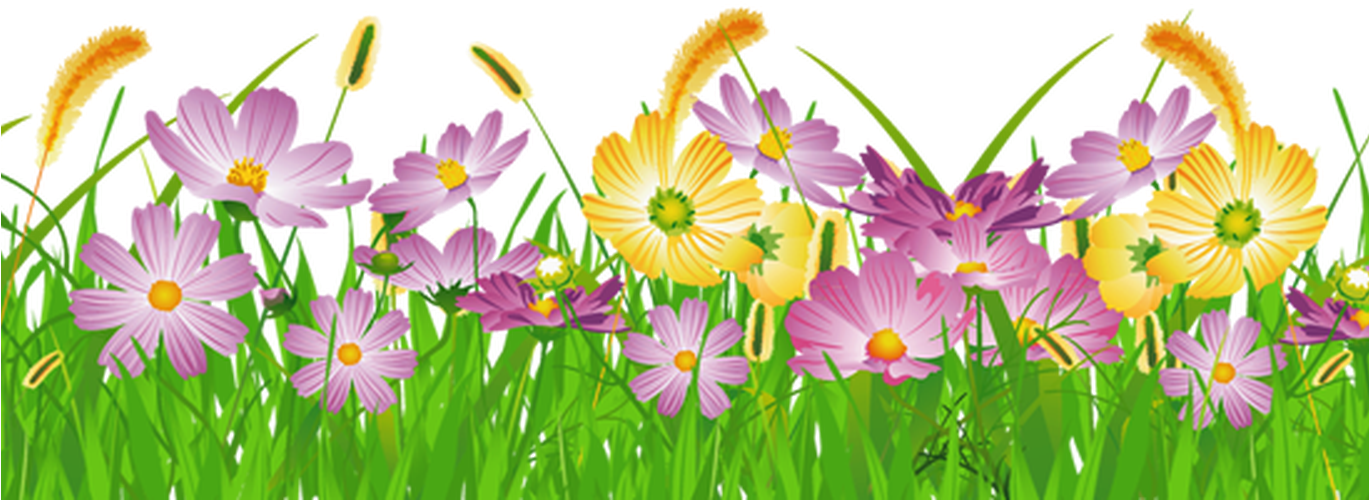 Grass Clipart No Background Google Search Borders And - Grass With Flowers Png (1368x855)