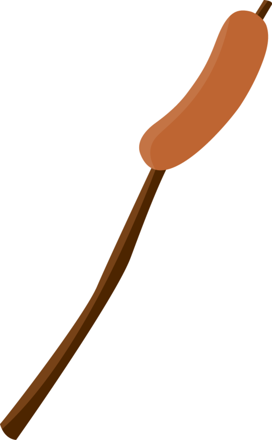 Say Hello - Hot Dog On A Stick Clipart (557x900)