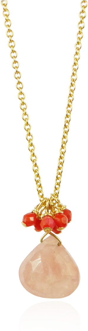 Guava Quartz Pendant - Jewellery (870x1110)