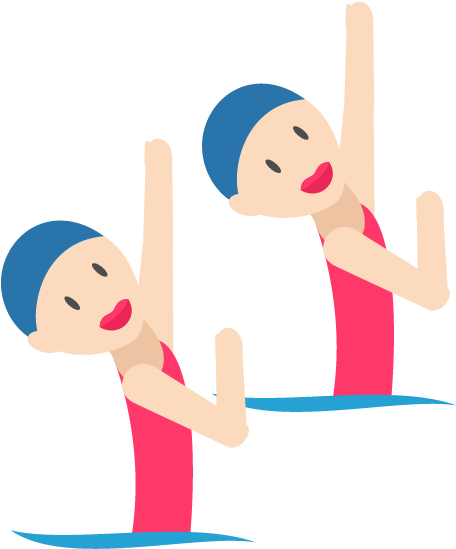 2016 Summer Olympics Synchronised Swimming Clip Art - Cartoon (800x800)