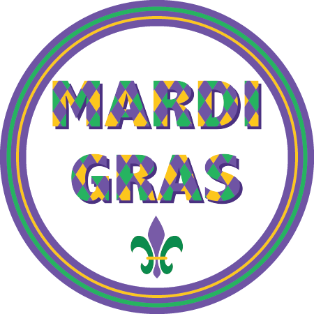 Mardi Gras Napkin Knot - Mardi Gras (450x450)