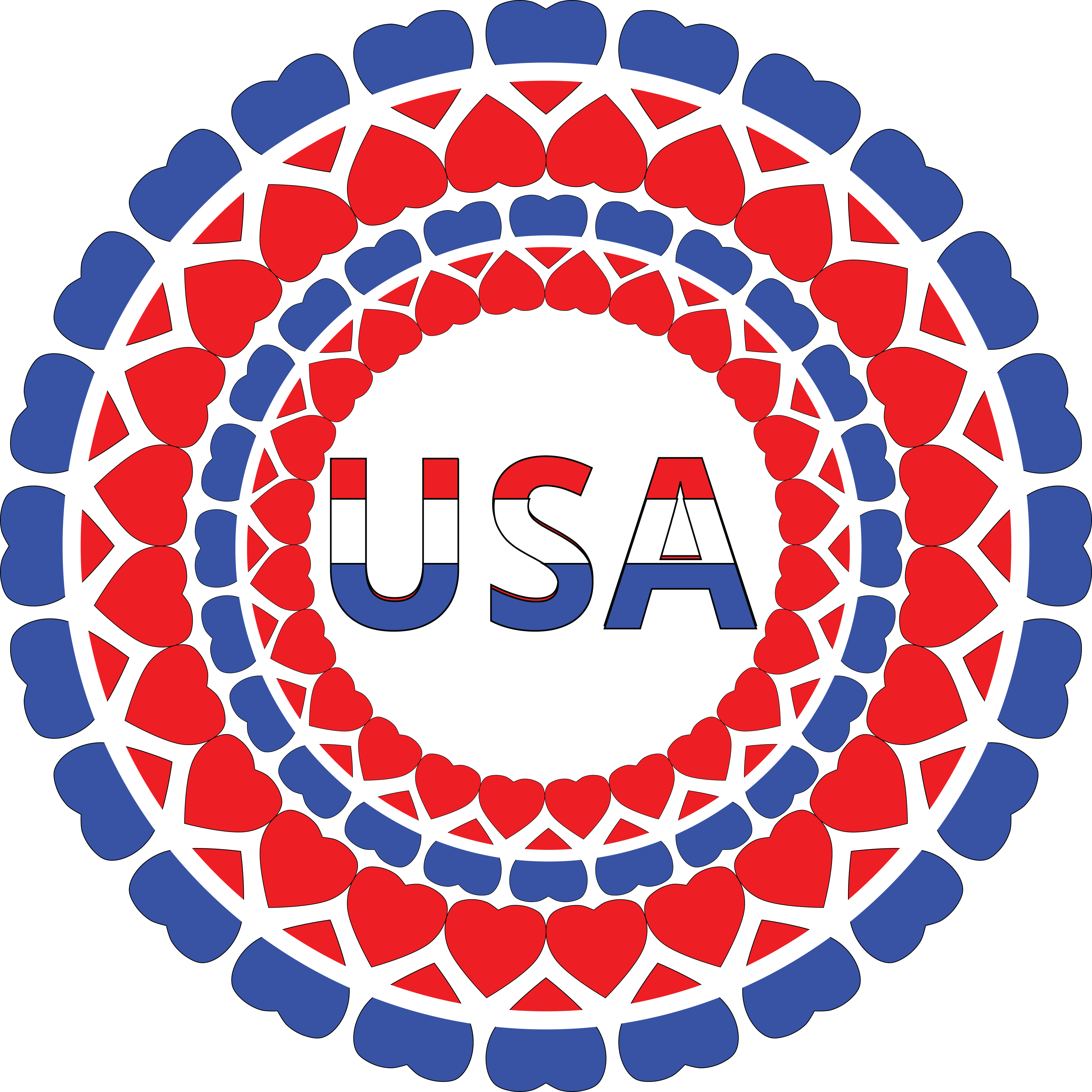 Free Clipart Of A Fourth Of July Heart Design - Raja Shivaji Vidya Mandir Thane West (4000x4000)