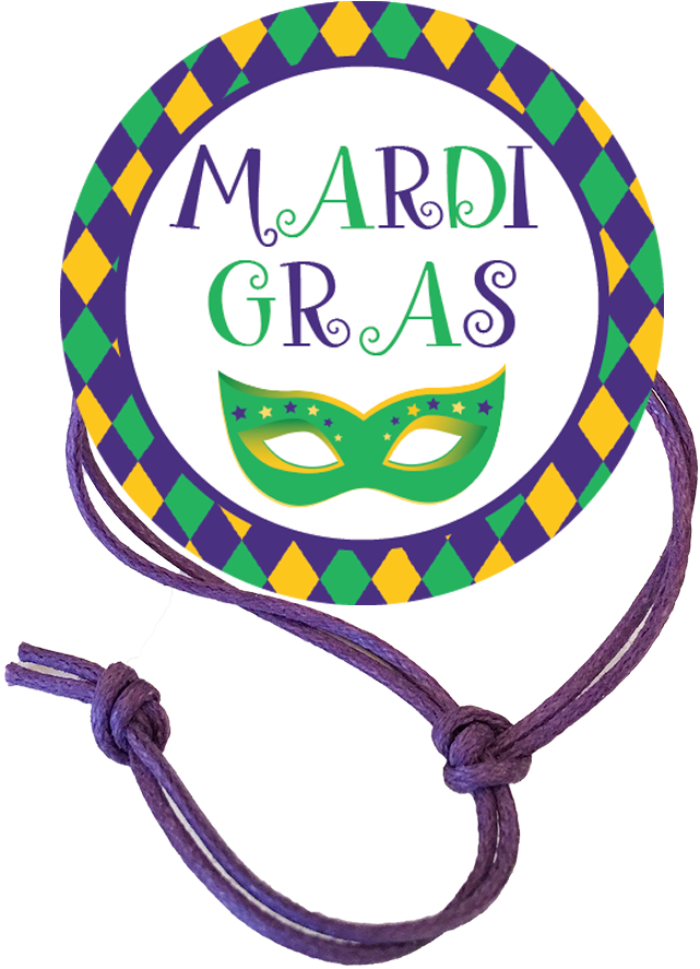 Mardi Gras Napkin Knot - Circle (1080x1080)