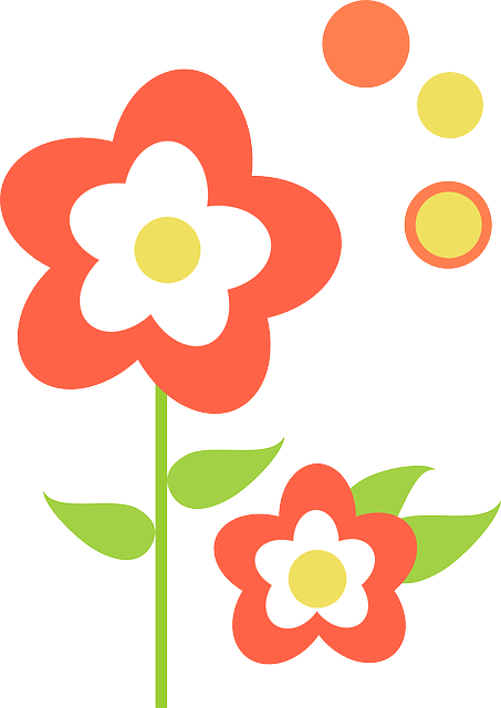 Clip Art - Flor Com Folha Png (453x640)