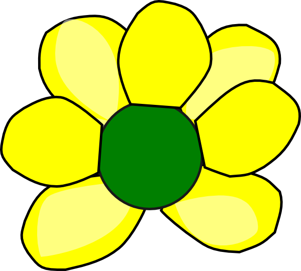 This Free Clip Arts Design Of Yellow Flower 2 - Clip Art (600x540)