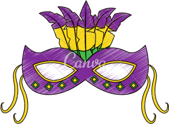 Carnival Mask With Feathers Vector - Carnival (640x480)