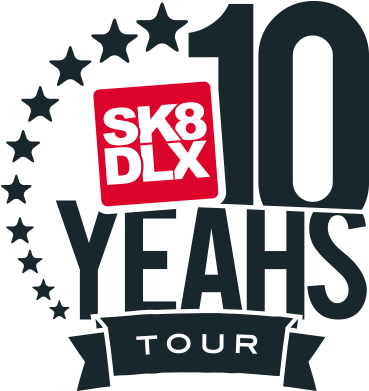10yeahs Das Skatedeluxe Team On Tour - Sk8dlx Cube Logo Ii Komplett 7.5" Skateboard-kit (400x400)