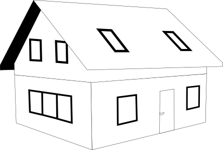 Images Of House In Line Art - House (444x300)
