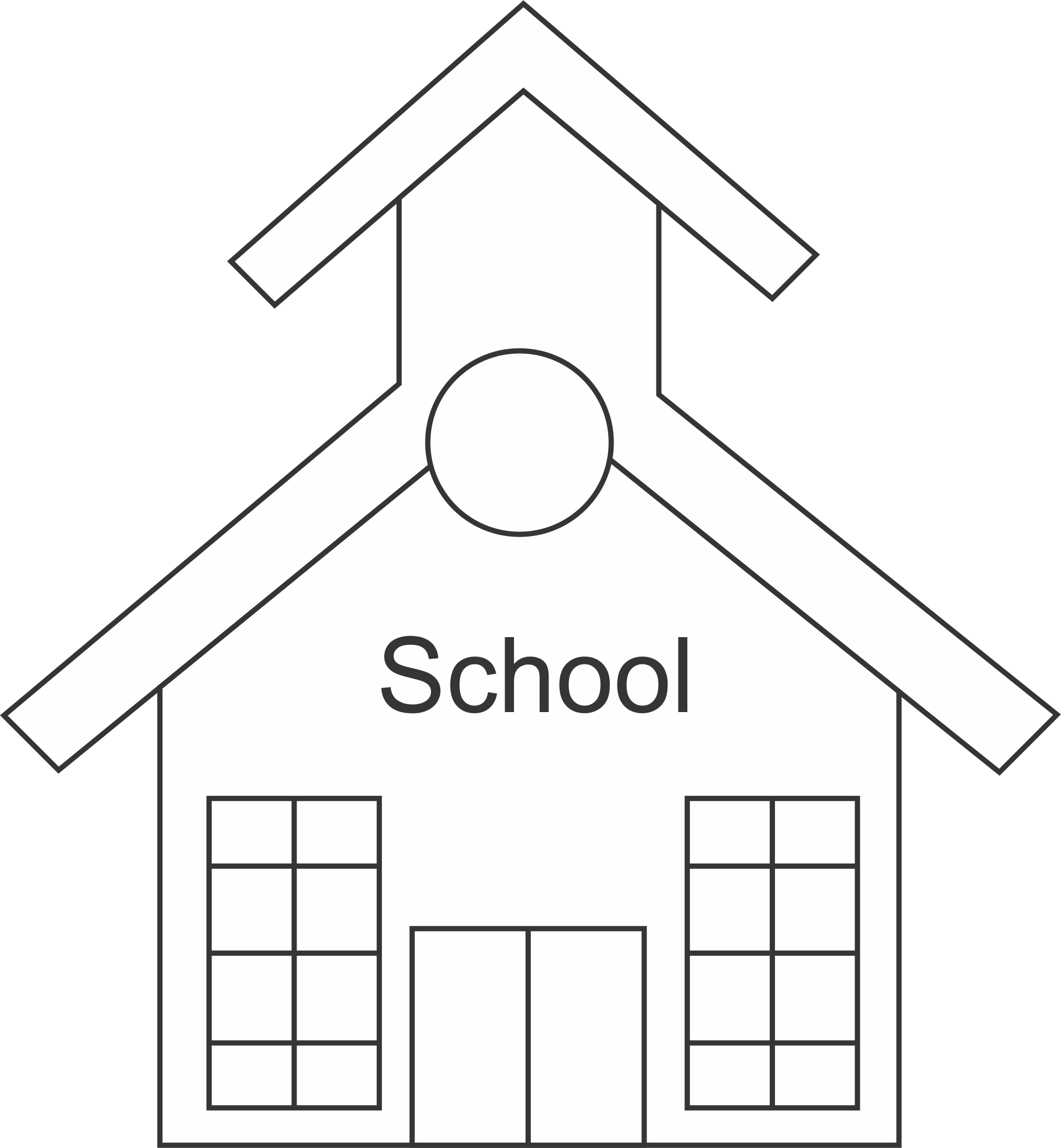 Outline Of A School Building (2025x2191)