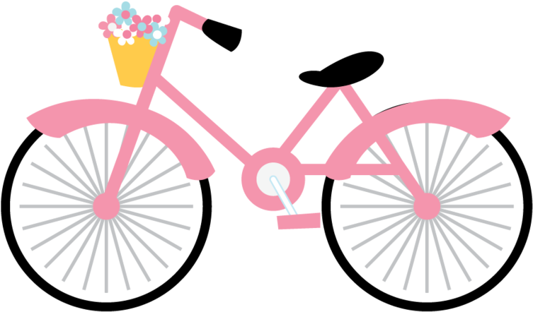 Related Paris Clipart Png - Desenho De Menina Na Bicicleta (900x646)