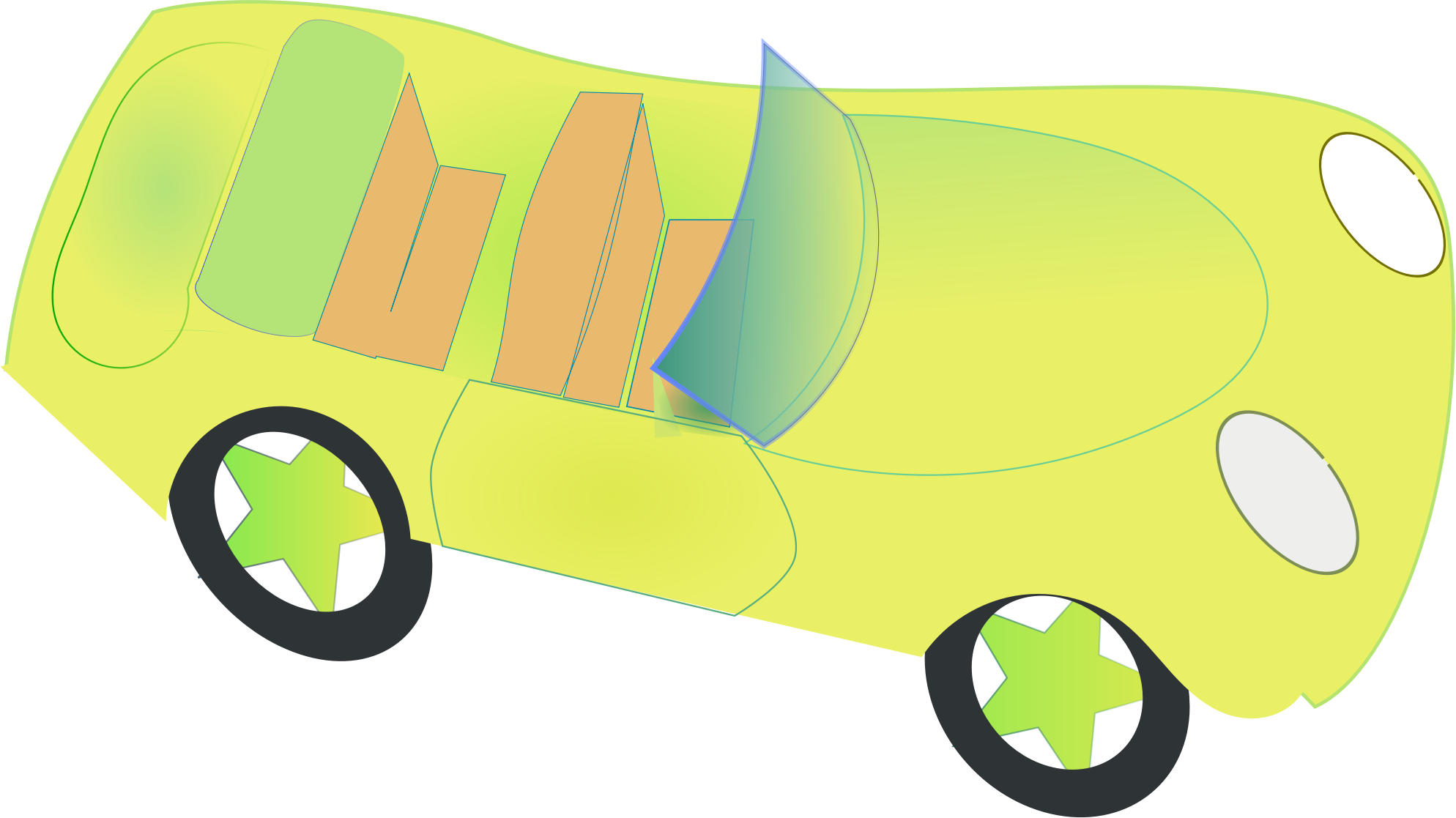 Car For Summer - Clip Art (1988x1117)
