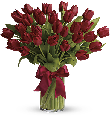 Radiantly Red Tulips - Red Tulips Bouquet (400x400)