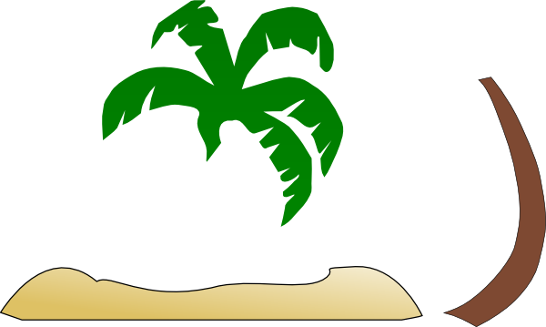 Tropical Trees Png Black White (600x359)