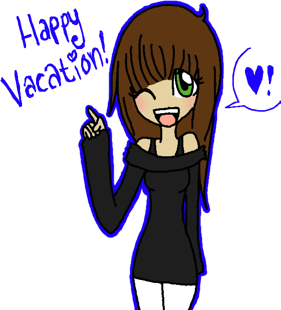 Happy Summer Vacation Everyone By Milcouna - Cartoon (700x679)