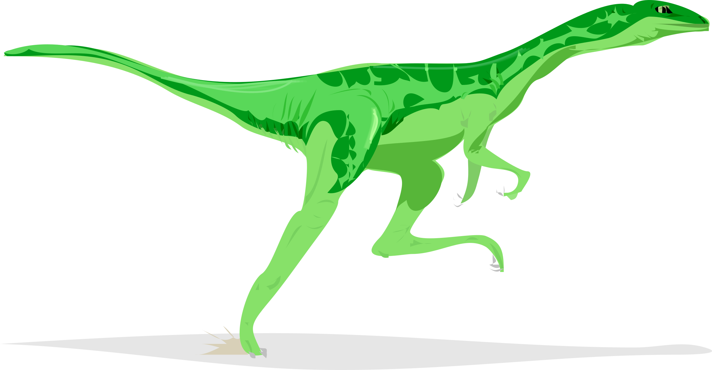Free Vector Dino Clip Art - Hình Khủng Long Động (2400x1246)
