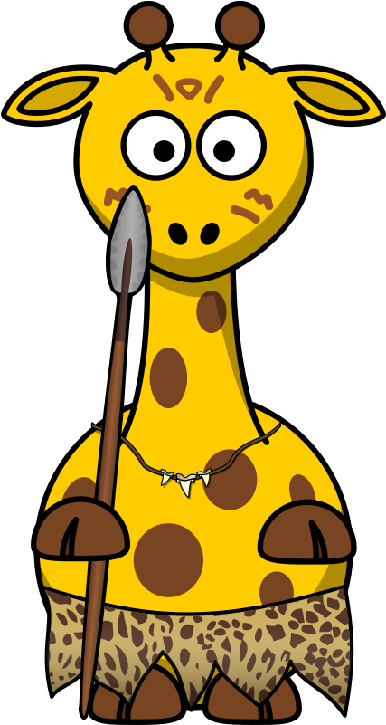 Clipart - Giraffe Wild - Cartoon Giraffe (800x800)