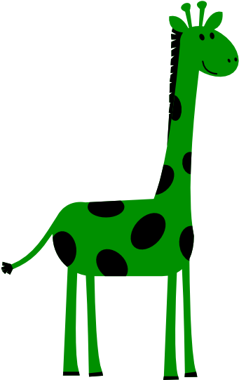 Conquer Club - Green Giraffe Clipart (555x555)