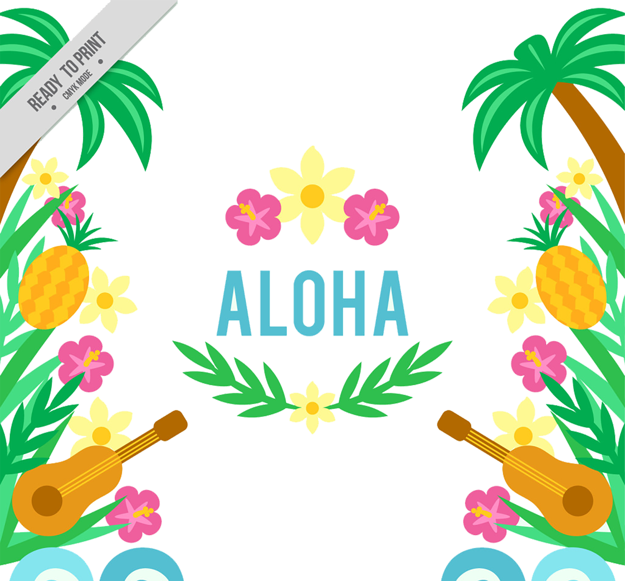 Hawaiian Ukulele Aloha - Transparent Background Aloha Clipart (2048x1904)