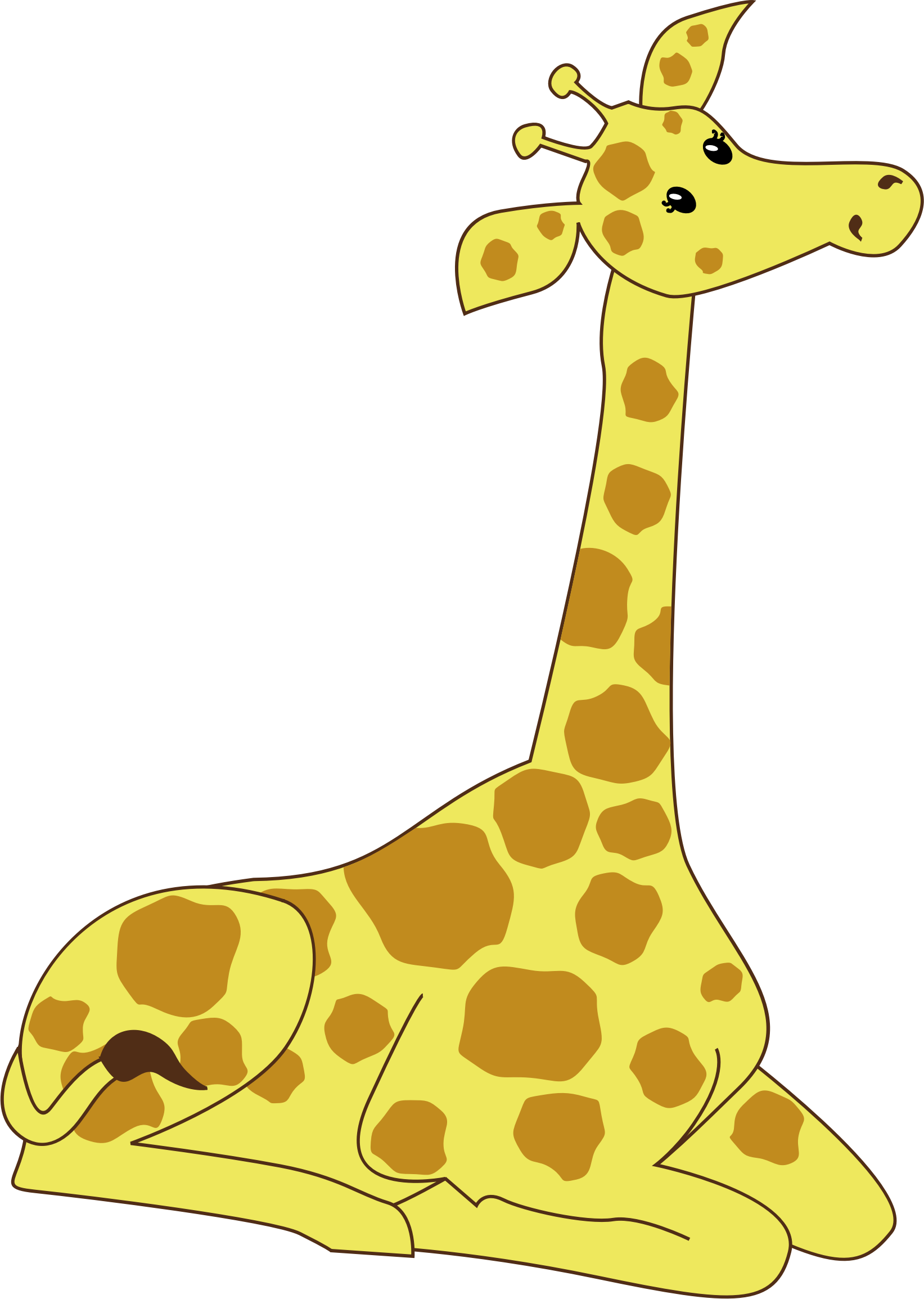 Big Image - Giraffa Cartone Png (1643x2309)