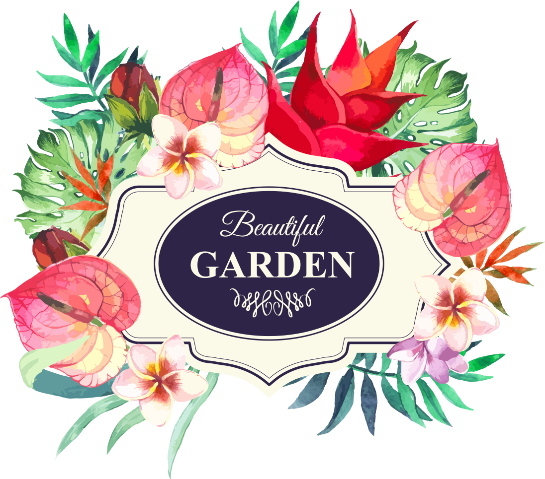 Creative Hawaiian Floral Flowers Headline - Creative Hawaiian Floral Flowers Headline (1145x1015)