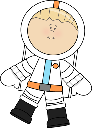 Astronaut Clipart Black And White Girl Astronaut Floating - Cute Astronaut Clipart (360x500)