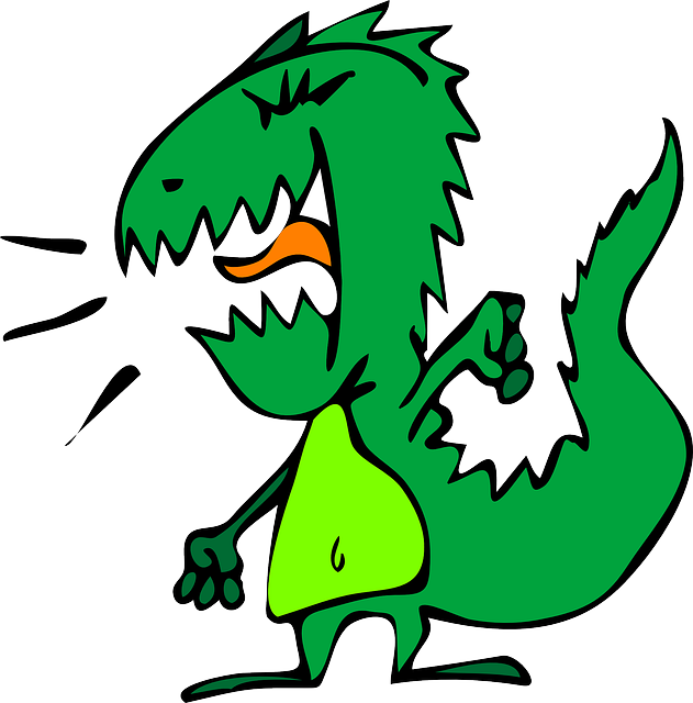 Dinosaur Animals, Cartoon, Free, Dinosaurs, Cute, Dinosaur - Angry Dinosaur Clipart (631x640)