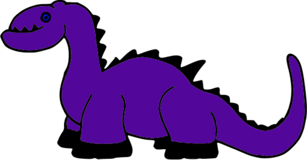 Dinosaur - Purple Dinosaure Cliparts (600x313)