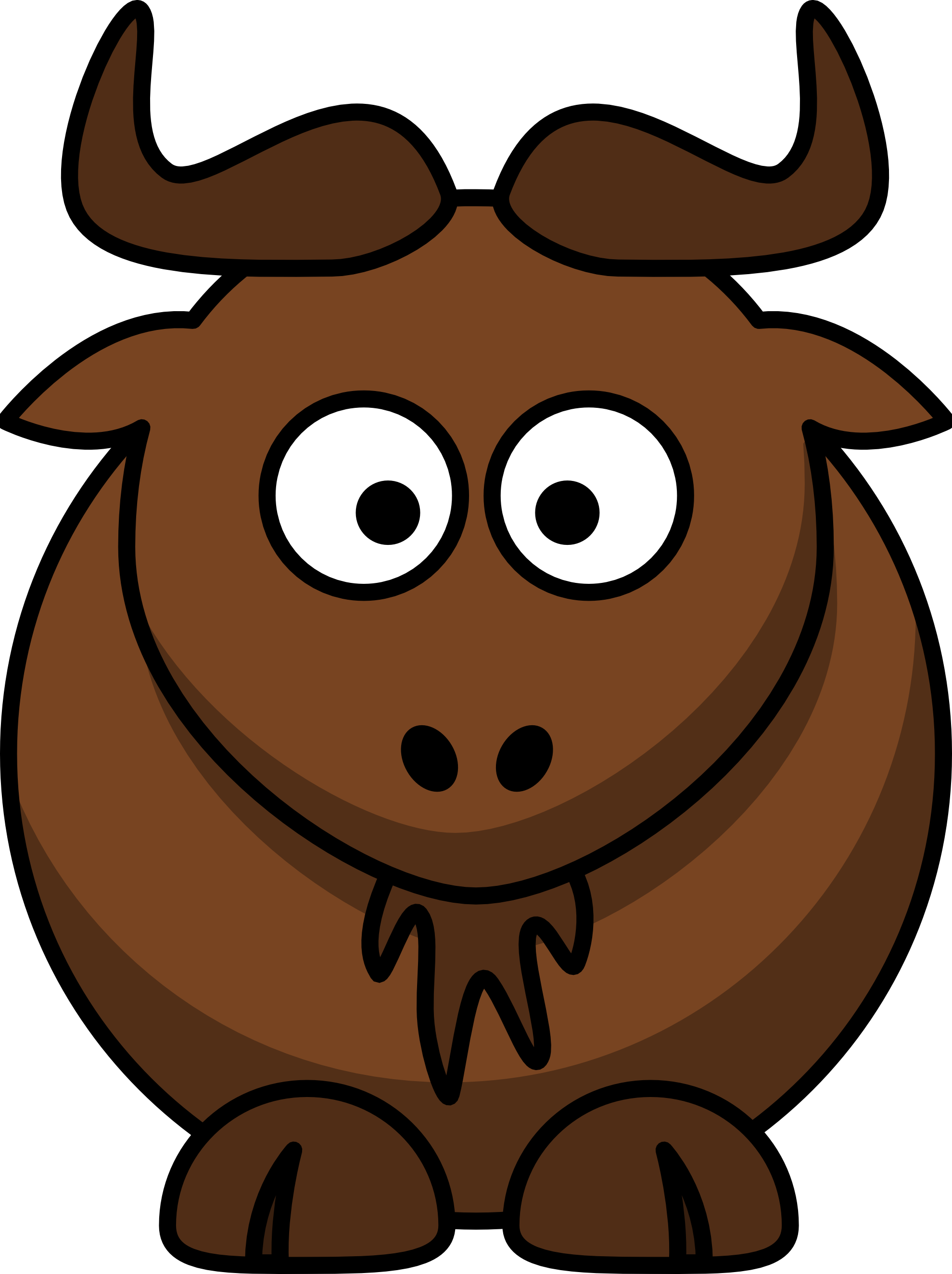 Cartoon Giraffe Clipart - Bull Clipart (1979x2649)