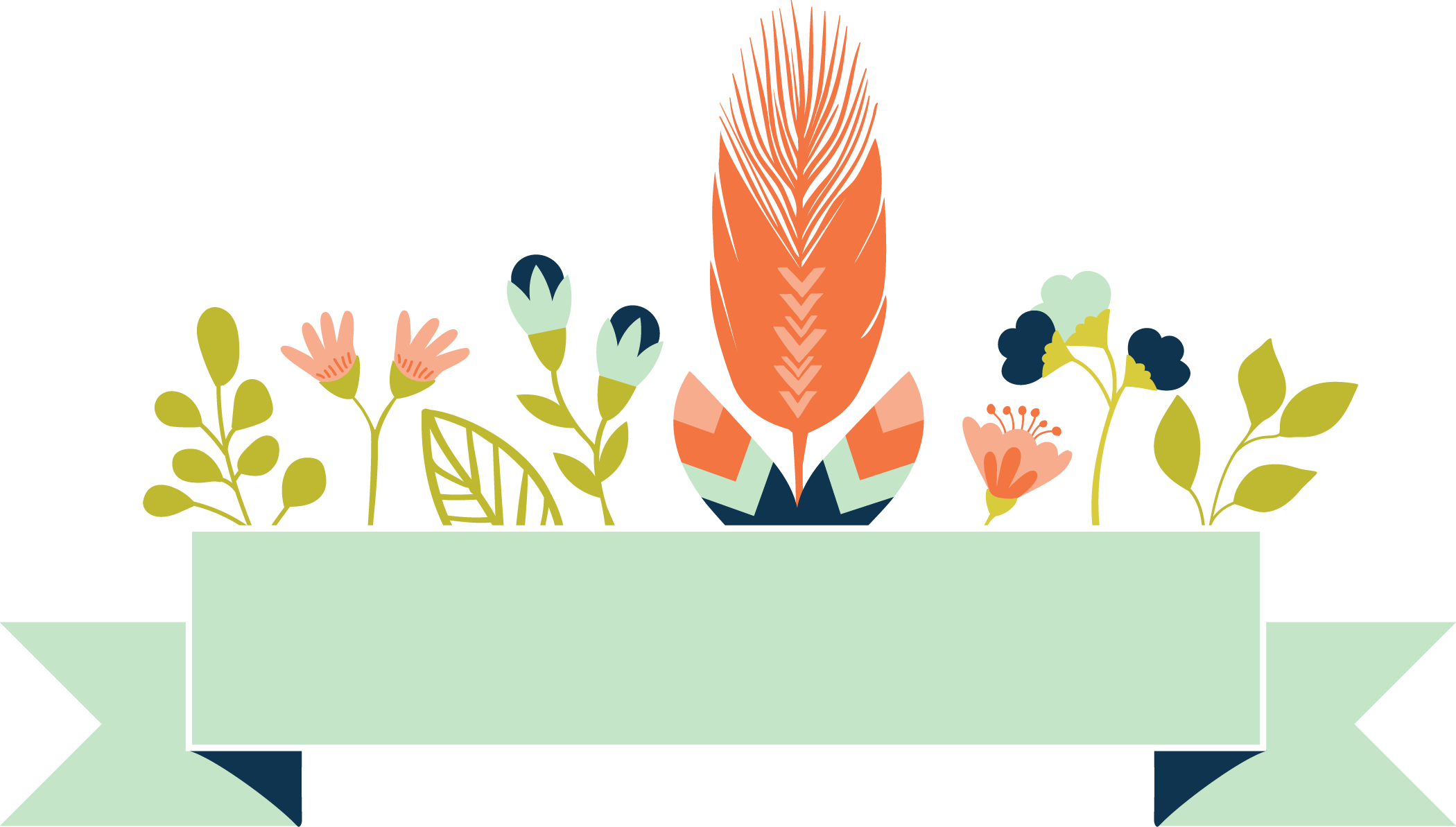 Green Lynx Essences - Banner With Flowers Png (2100x1193)