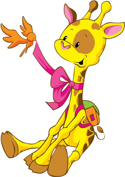 Giraffe Cartoon Animal Images - Dibujo De Dragón Y Dinosaurio (600x600)