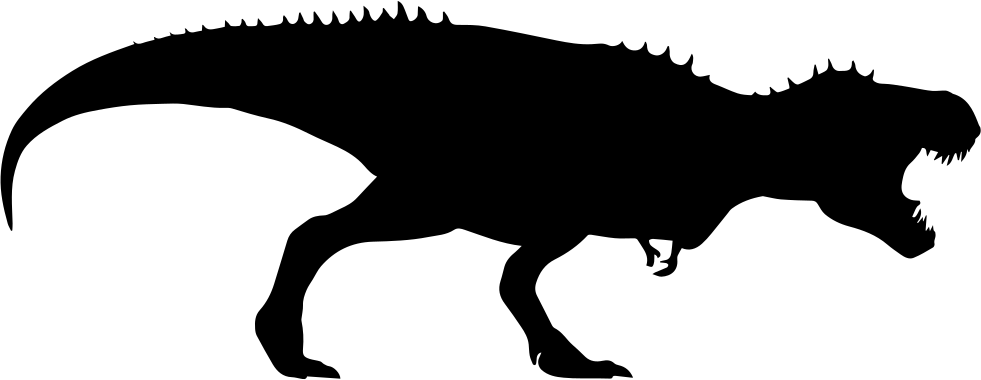 Tyrannosaurus Rex Dinosaur Silhouette Svg Png Icon - T Rex Silhouette Svg (981x380)