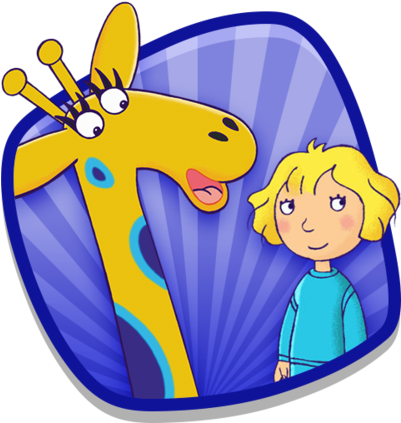 A Giraffe And A Girl - Cbeebies Shows 64 Zoo Lane (401x423)