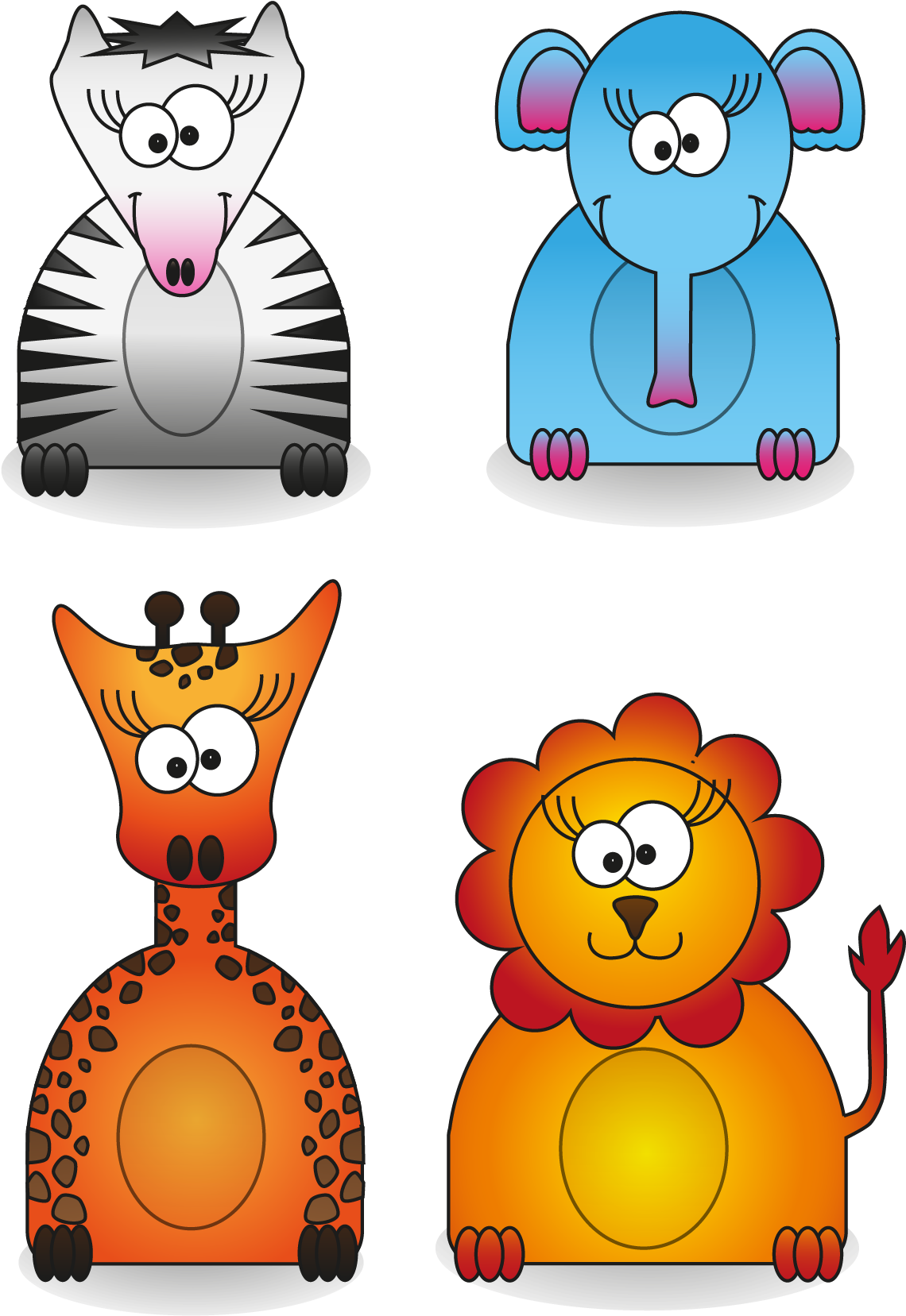 Giraffe Lion Zoo Clip Art - Giraffe Lion Zoo Clip Art (1667x1667)