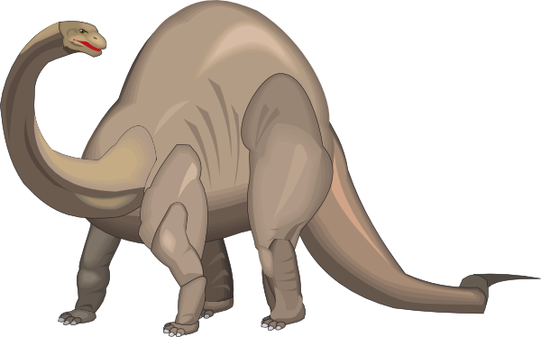 Free To Use Amp Public Domain Dinosaur Clip Art - Brontosaurus Clipart (600x374)