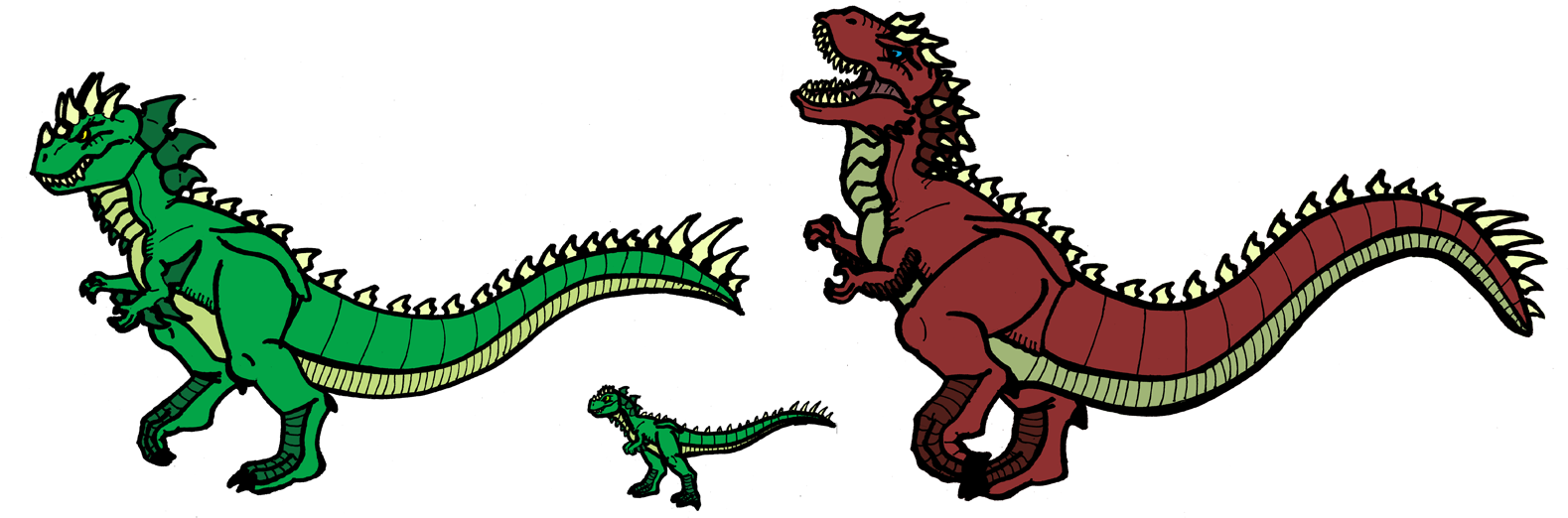 Dinosaur Parade Royalty By Tyrantisterror Dinosaur - Cartoon (1600x543)