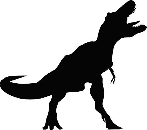 The Silhouette Of A Typical Tyrannosaur-like Theropod - T Rex Silhouette Png (511x451)