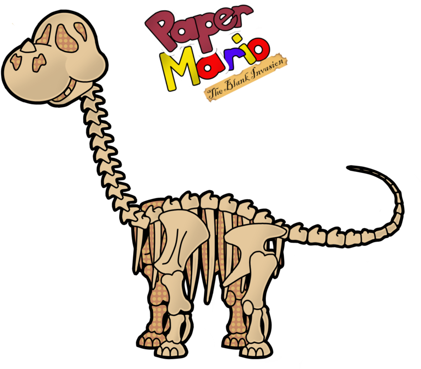 Pm14preh Rabidusaurus Skeleton By The Papernes Guy - Cartoon (900x746)