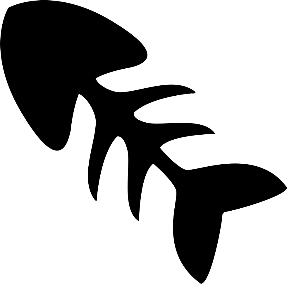 Silhouette Skeleton - Fish Skeleton Silhouette (981x968)