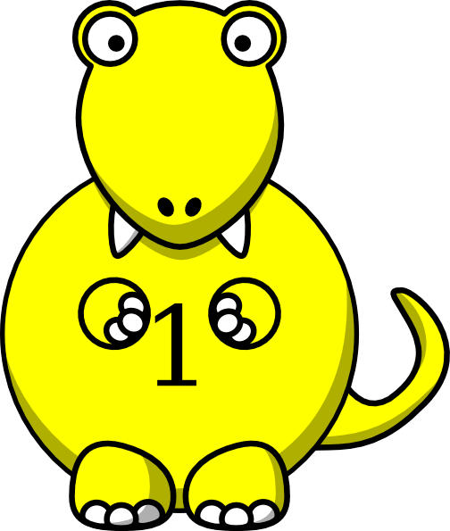 Dinosaur - Egg - Clip - Art - Yellow Dinosaur Clipart (504x595)