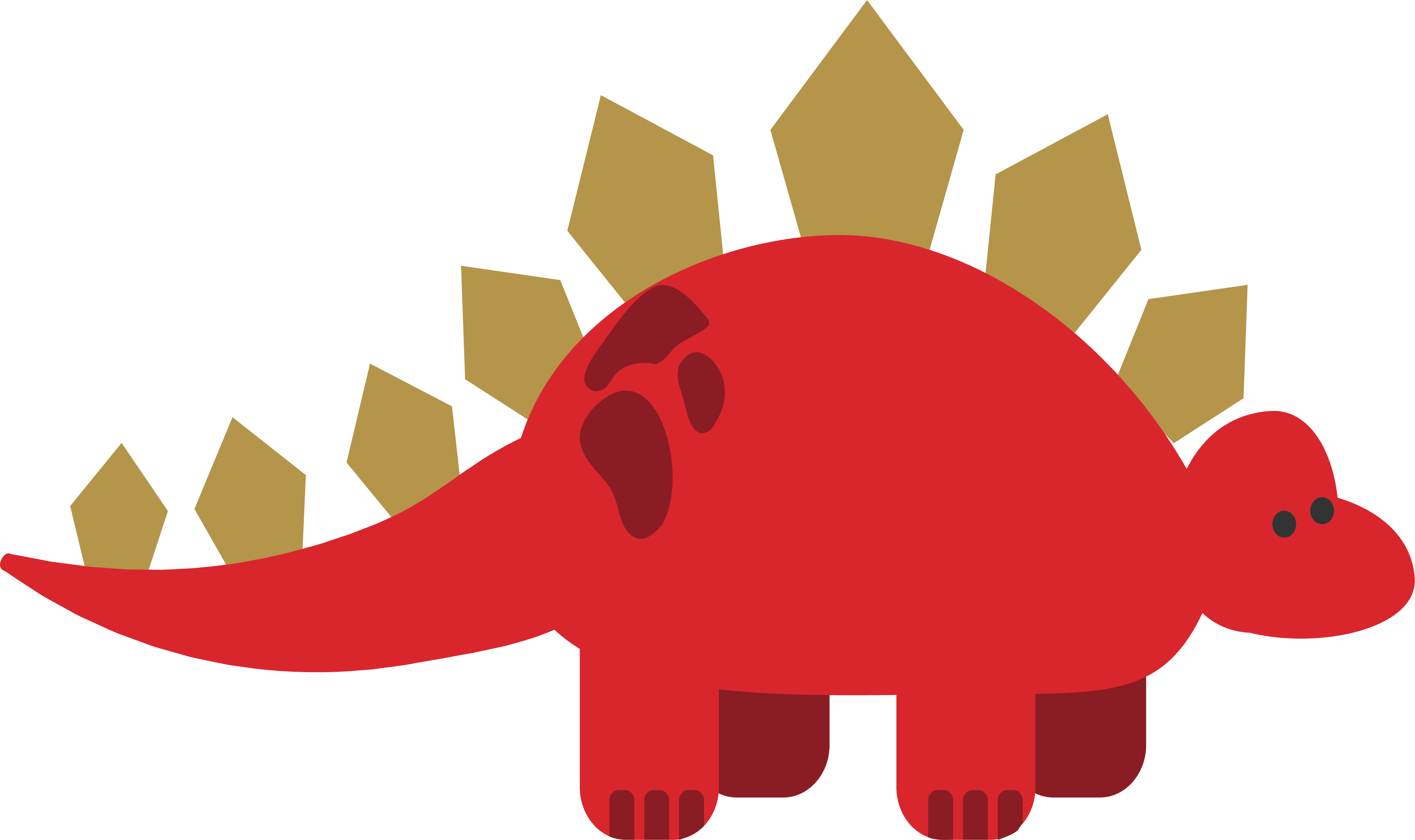 Dinosaur Cartoon Photography Clip Art - Cartoon Dinopsaur Red (4635x2752)
