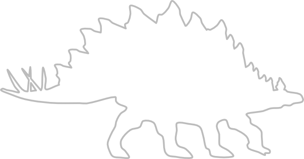 Stegosaurus Outline Clip Art - Stickany Tablet Decal Series Stegosaurus Sticker For (600x315)