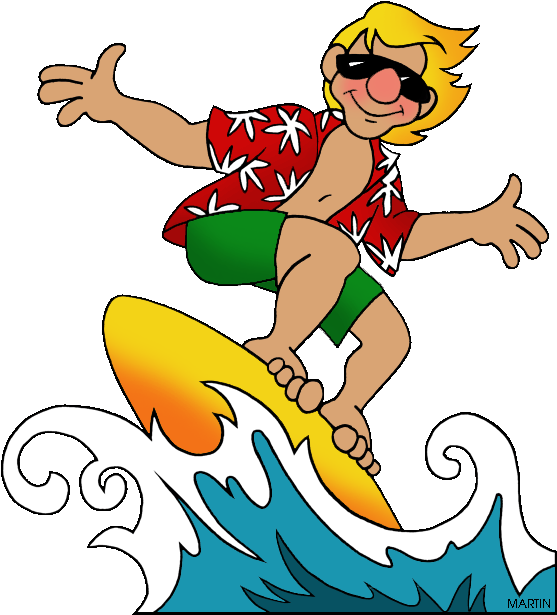 State Individual Sport Of Hawaii - Surfer Clip Art (588x648)