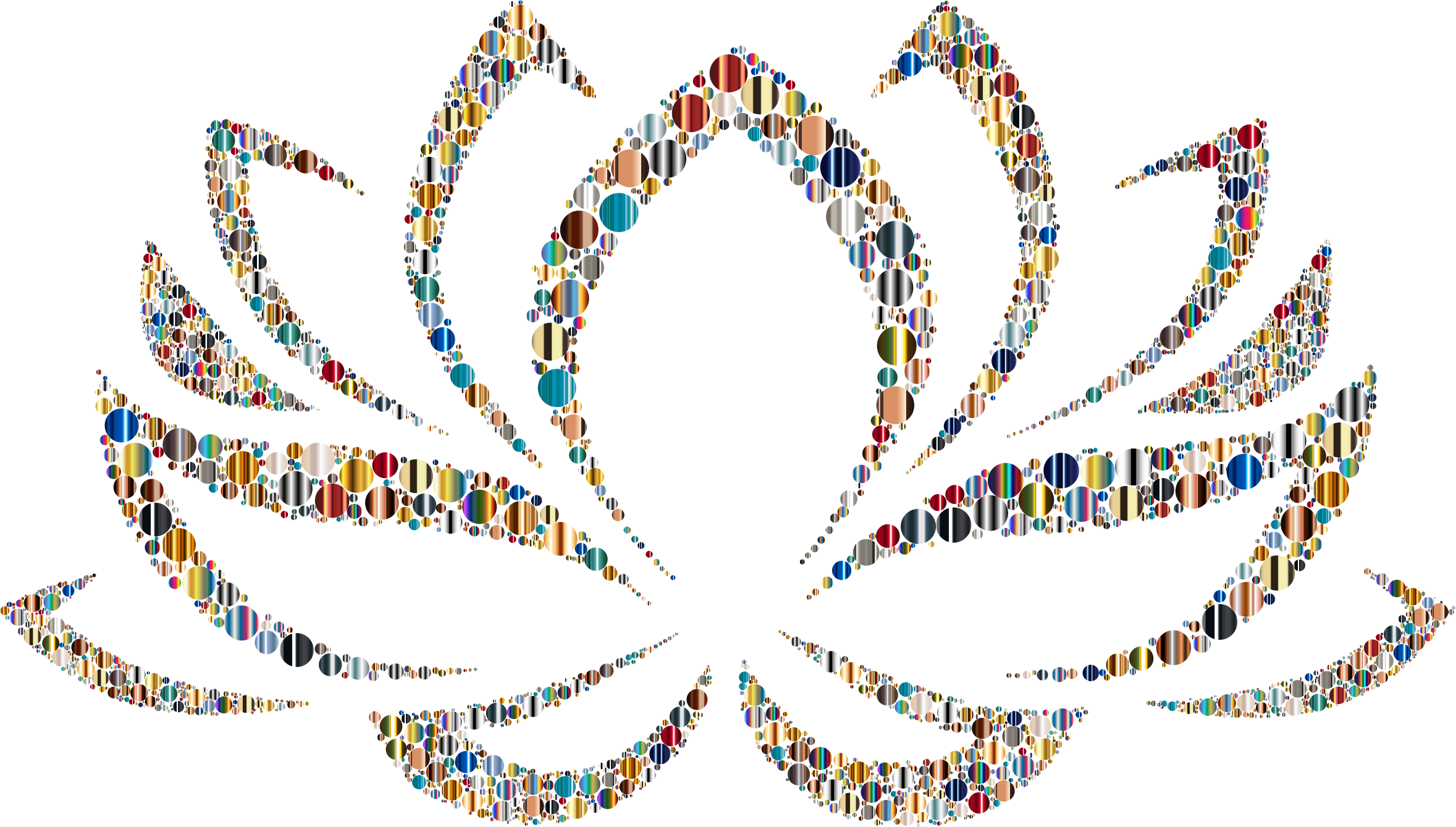 Colorful Lotus Flower Circles 5 Icons Png Free Png - Colorful Lotus Flowers (2357x1339)