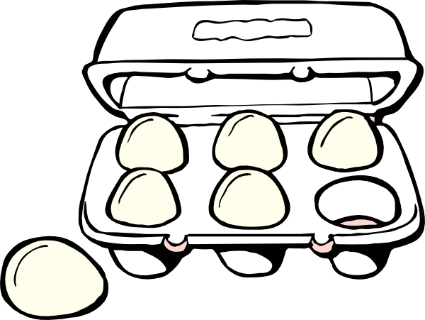 Egg Clip Art - Egg Carton Clipart (640x480)
