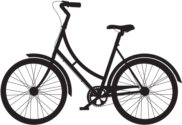 Bicycle Silhouette Png Clip Art - Blois (600x410)